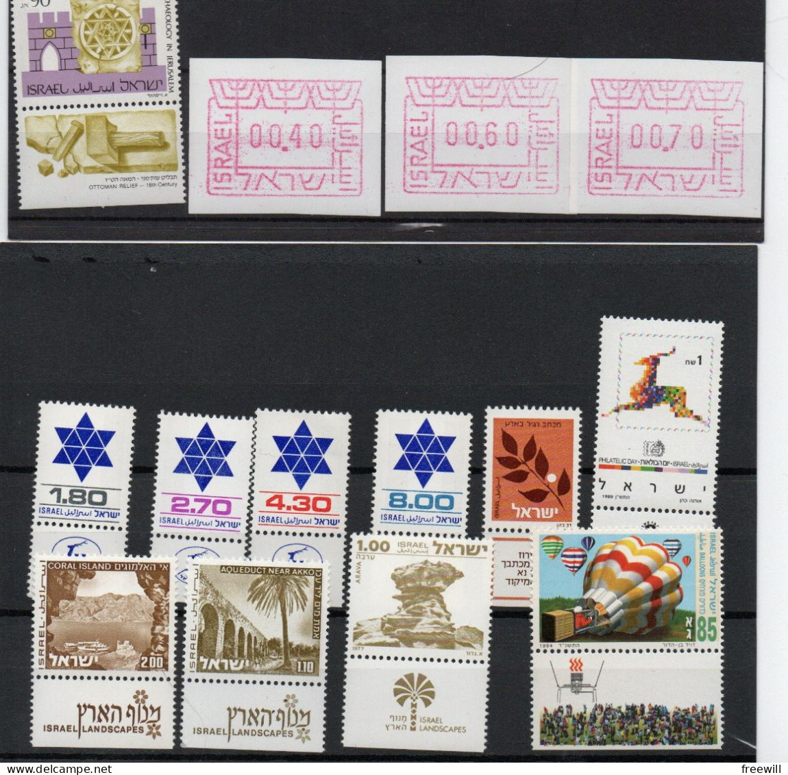 Israël  Mixed Issue  MNH - Nuovi (con Tab)