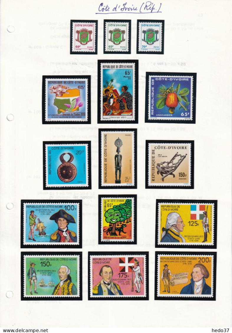 Côte d'Ivoire - Collection jusqu'en 2005 - Poste & Poste aérienne - Neufs ** sans charnière - TB