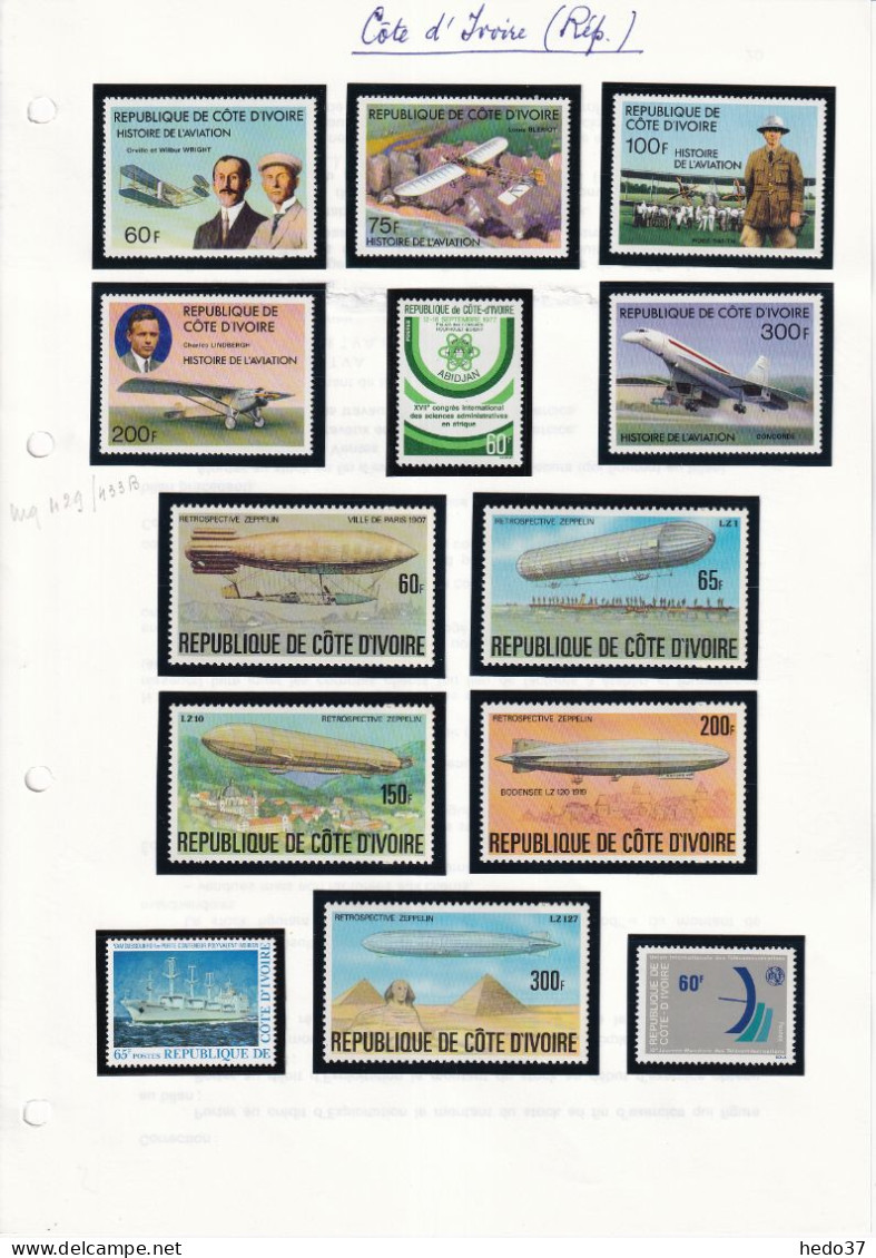 Côte d'Ivoire - Collection jusqu'en 2005 - Poste & Poste aérienne - Neufs ** sans charnière - TB