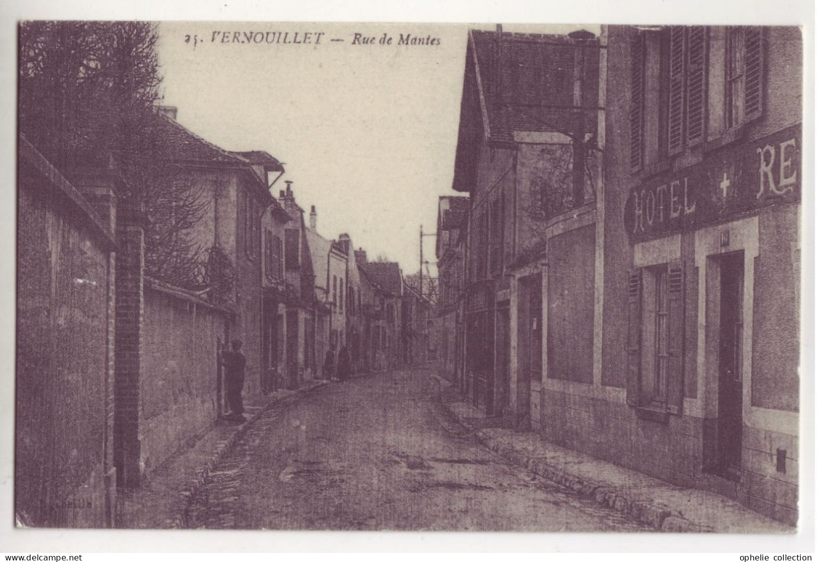 France - 78 - Vernouillet - Rue De Mantes - Reproduction D'une Carte Postale Ancienne  - 6554 - Vernouillet