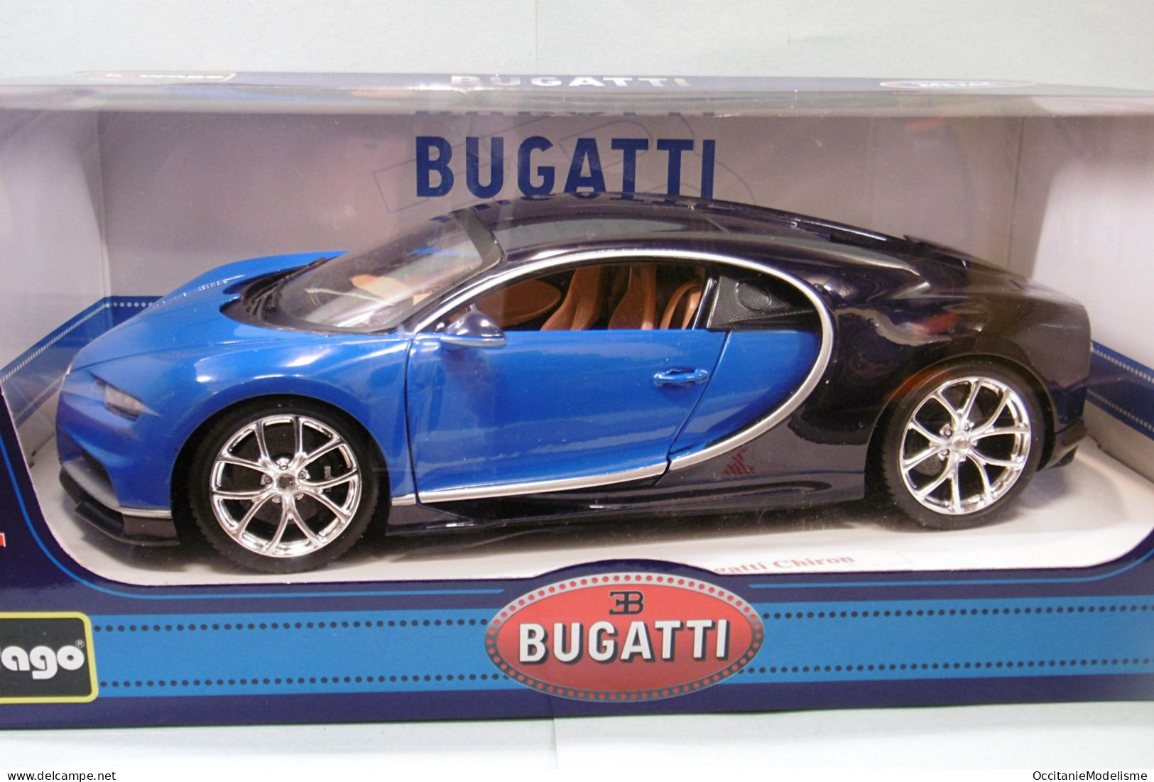 Bburago - BUGATTI CHIRON Bleu Réf. 11040 Burago BO 1/18 - Burago