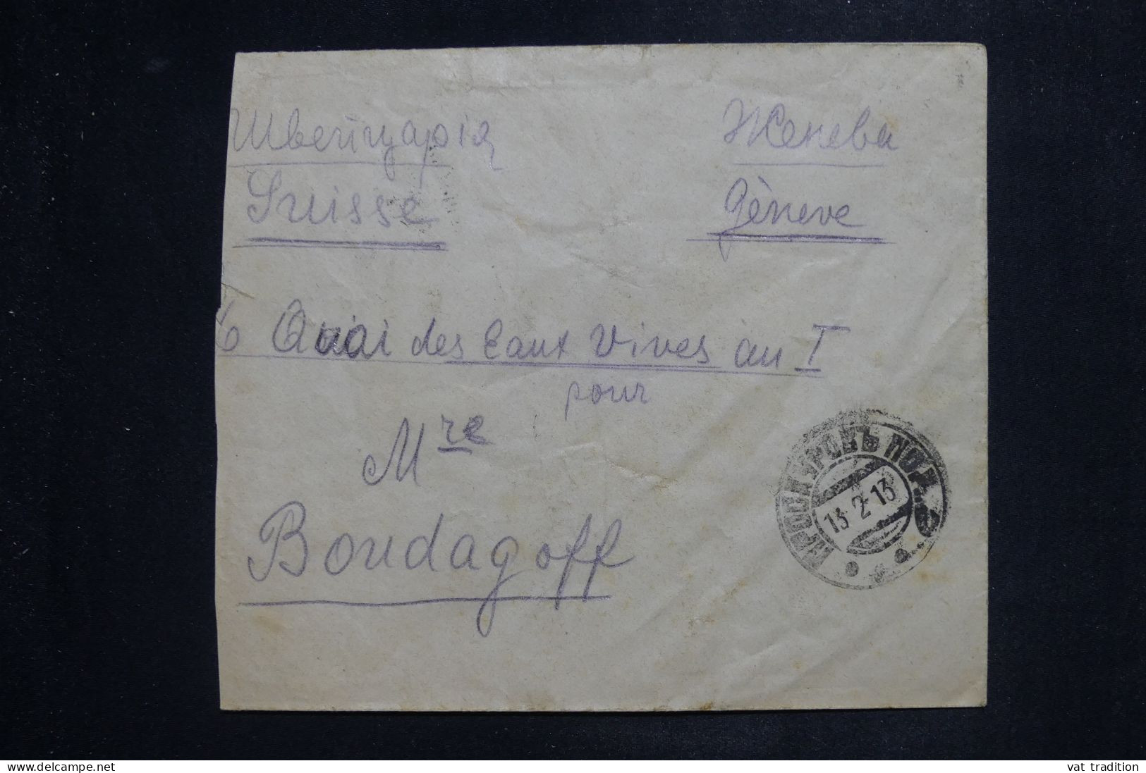 RUSSIE - Enveloppe Pour La Suisse En 1913 - Affr Tricolore - L 151086 - Cartas & Documentos