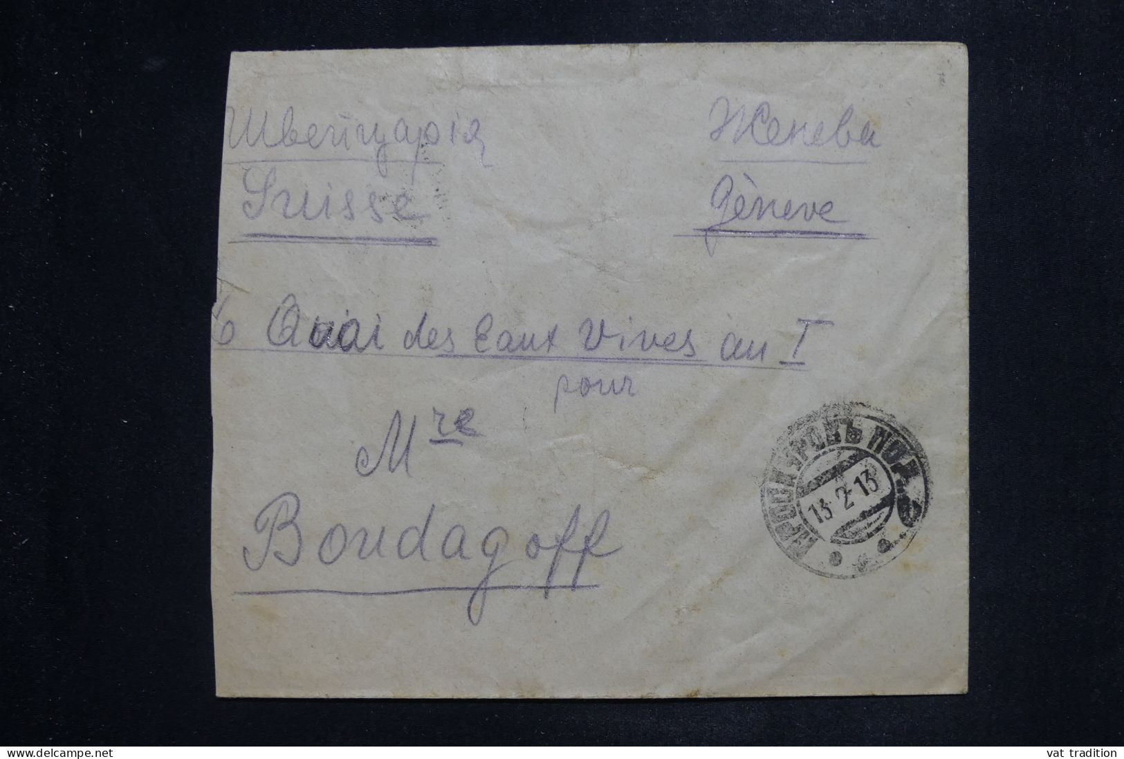 RUSSIE - Enveloppe Pour La Suisse En 1913 - Affr Tricolore - L 151086 - Lettres & Documents