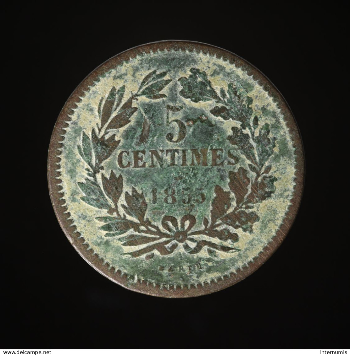  Luxembourg, Willem III, 5 Centimes, 1855, Paris, Bronze, TB+ (VF),
KM#22, L#265-2 - Luxemburgo