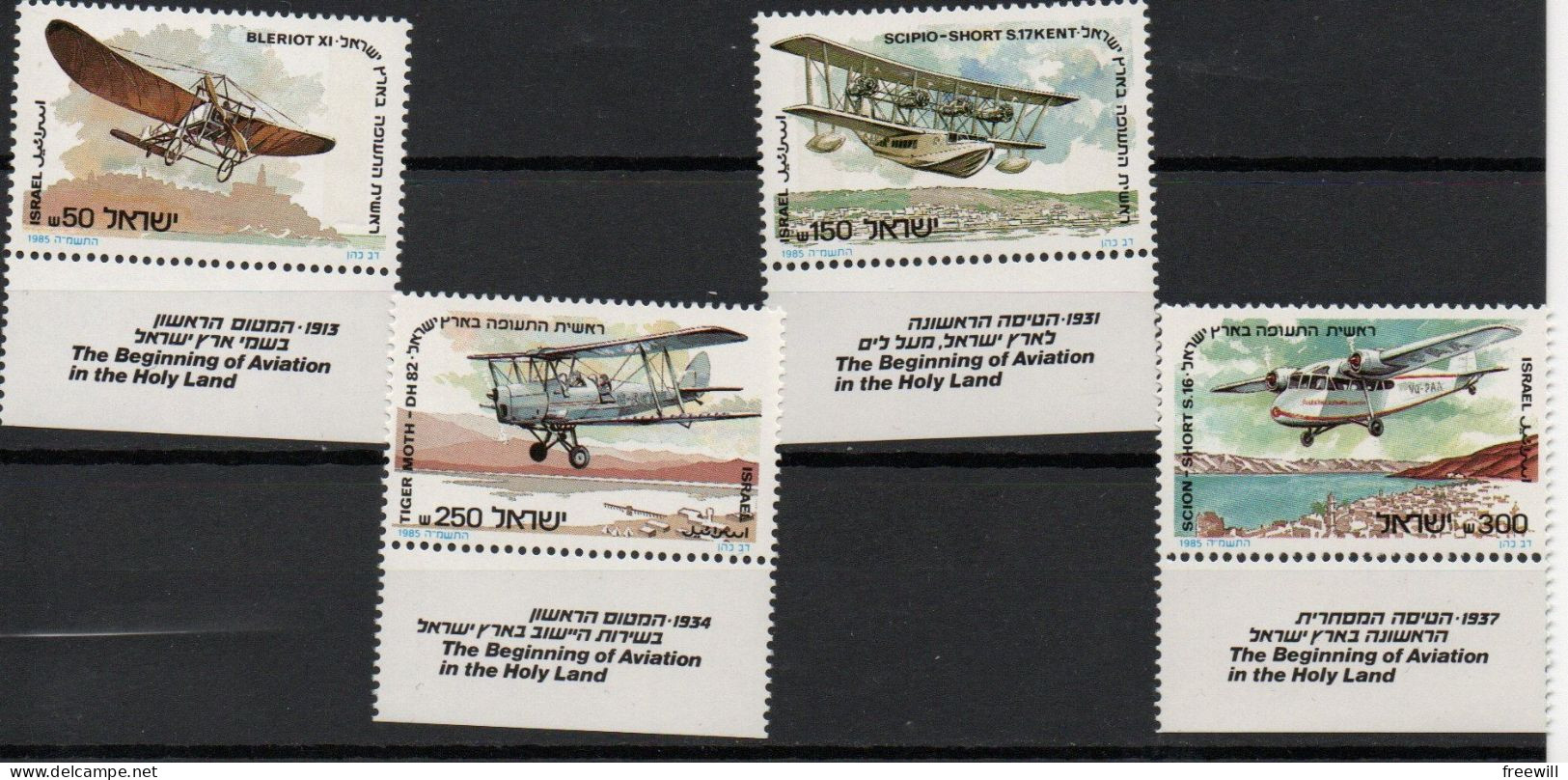 Israël 1985  Aviation , Airplanes MNH - Unused Stamps (with Tabs)
