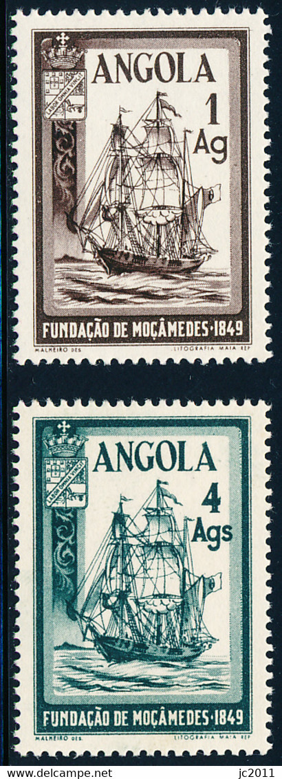 Angola - 1949 - Moçamedes Founding / Brazilian Sailing Ship - Tentativa Feliz - MNG - Angola