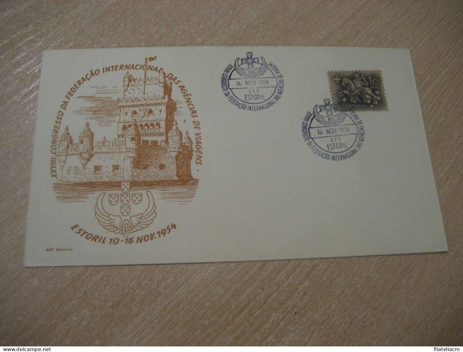 ESTORIL 1954 Congress Agencias De Viagens Travel Agencies Cancel Cover PORTUGAL - Sonstige & Ohne Zuordnung