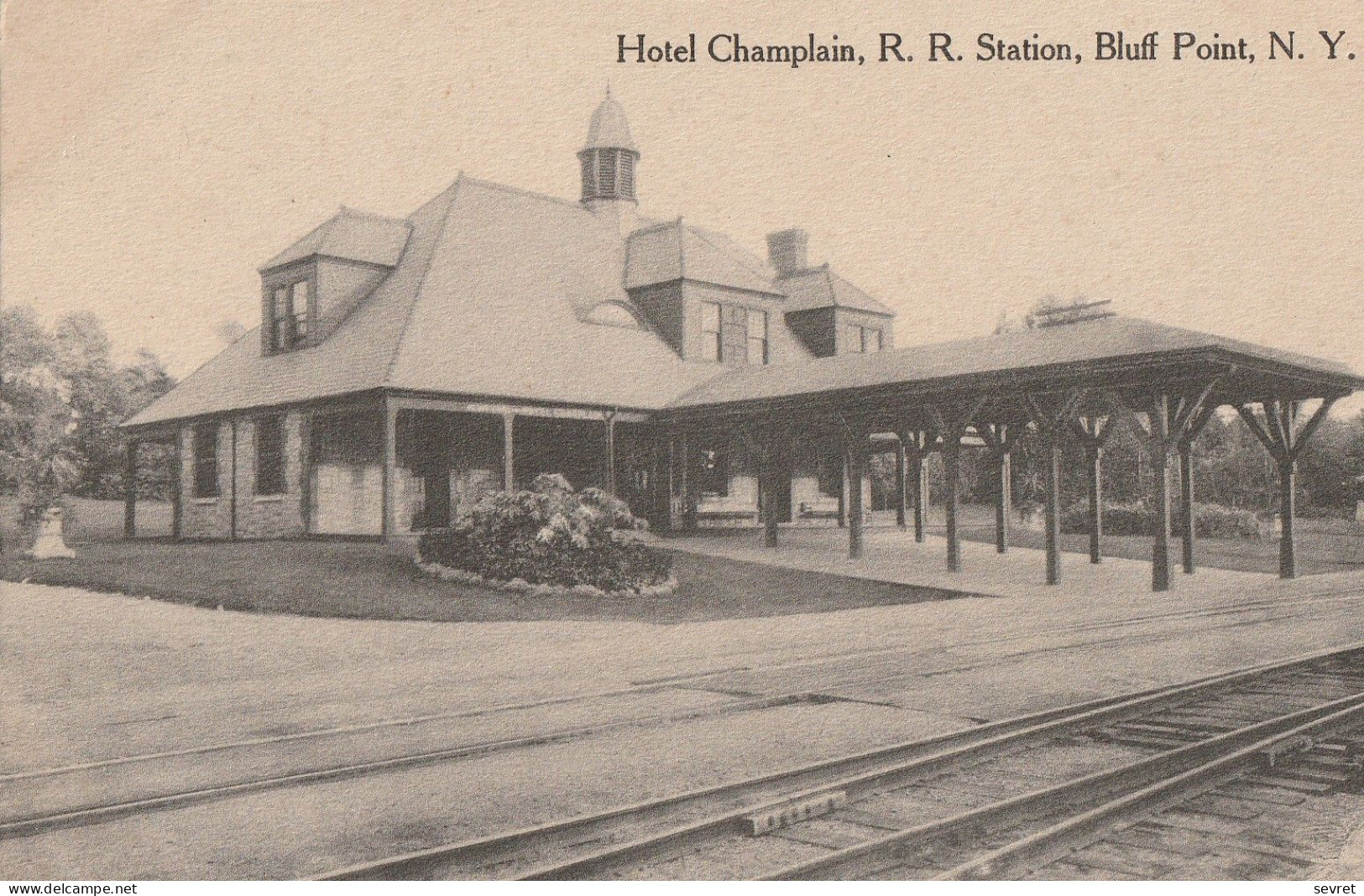 Hotel Champlain, R.R. Station, Bluff Point , N.Y. - Other & Unclassified