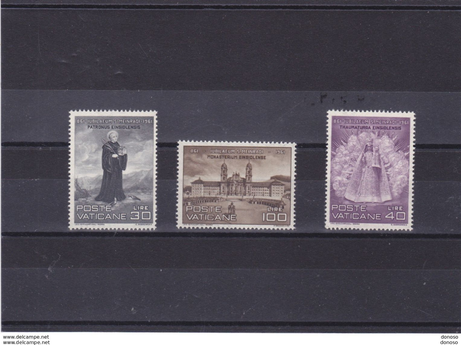 VATICAN 1961 SAINT MEINRAD Yvert 316-318, Michel 363-365 NEUF** MNH Cote 5,50 Euros - Unused Stamps