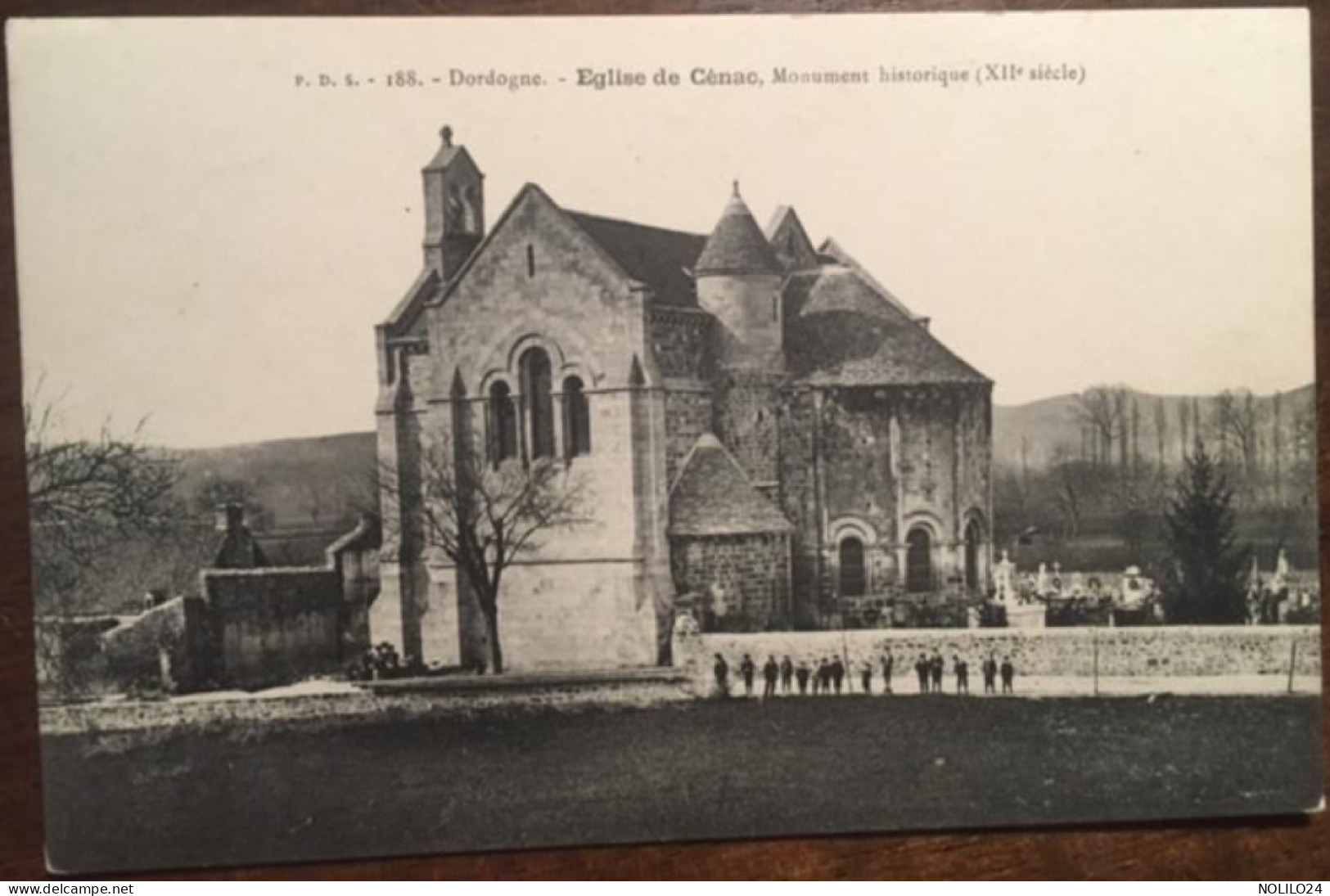 Cpa 24 Dordogne, Eglise De Cénac, Monument Historique, Animée, éd P.D.S, écrite - Otros & Sin Clasificación