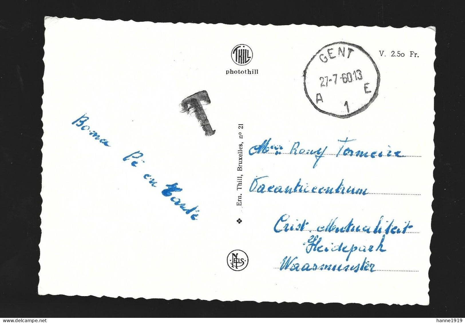 Gent Foto Prentkaart Briefstempel 1960 Gand Htje - Gent