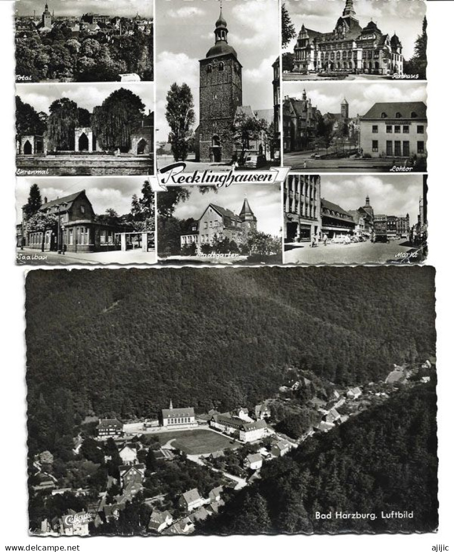 Bad Harzburg & Recklinghausen (North Rhine-Westphalia) 2 Postcards From The 1960's - Recklinghausen