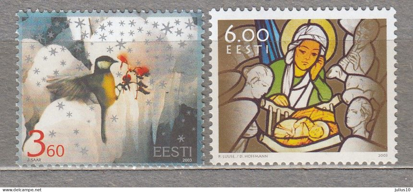 ESTONIA 2003 Christmas MNH(**) Mi 474-475 # Est353 - Estland