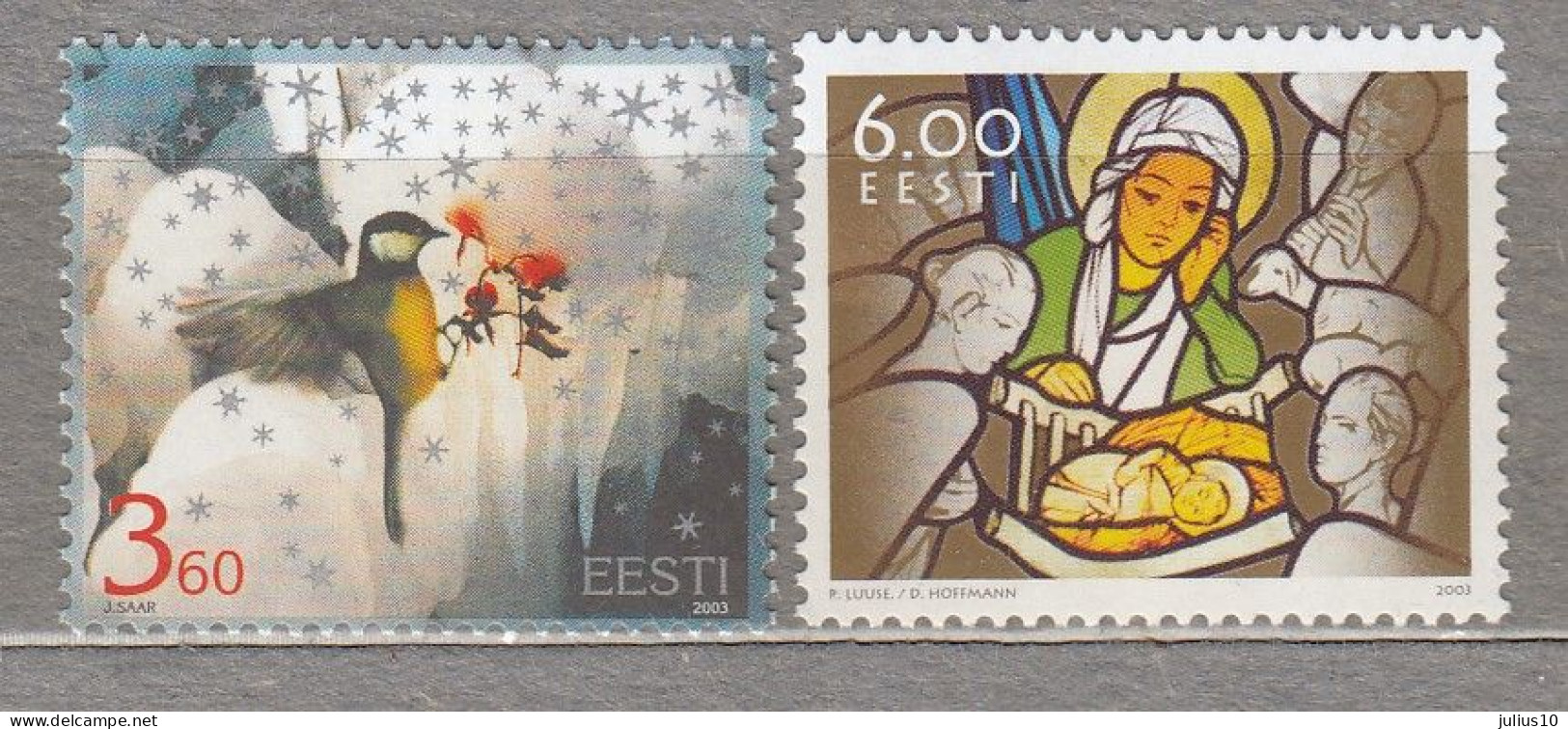 ESTONIA 2003 Christmas MNH(**) Mi 474-475 # Est353 - Estonia