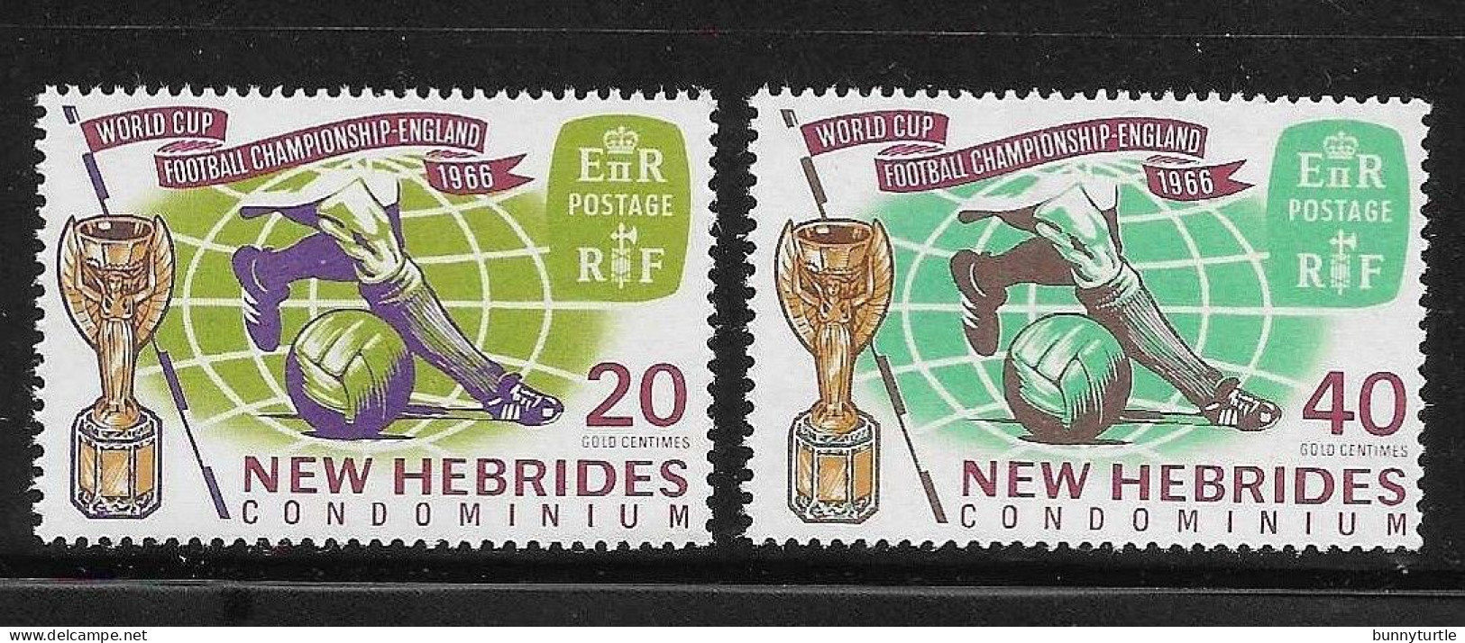 New Hebrides British 1966 World Cup Soccer Issue MNH - Unused Stamps