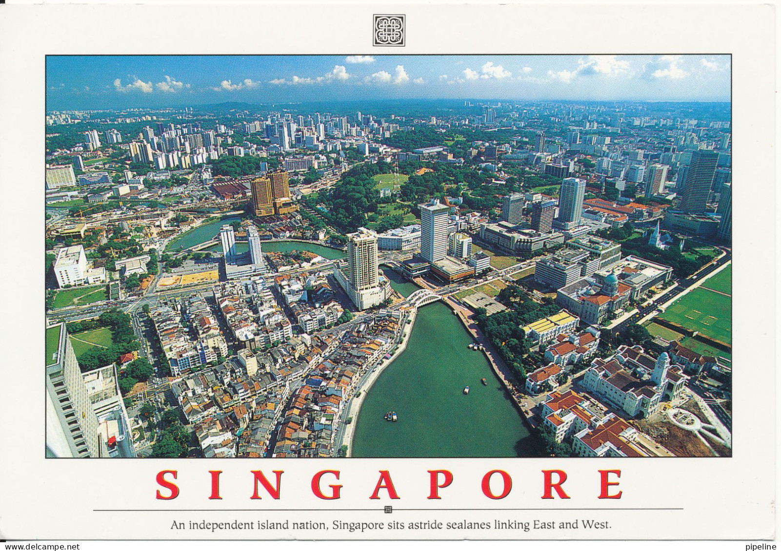 Singapore Postcard Sent To Denmark 8-4-1996 (Singapore Sits Astride Sealanes Linking East And West) - Singapore