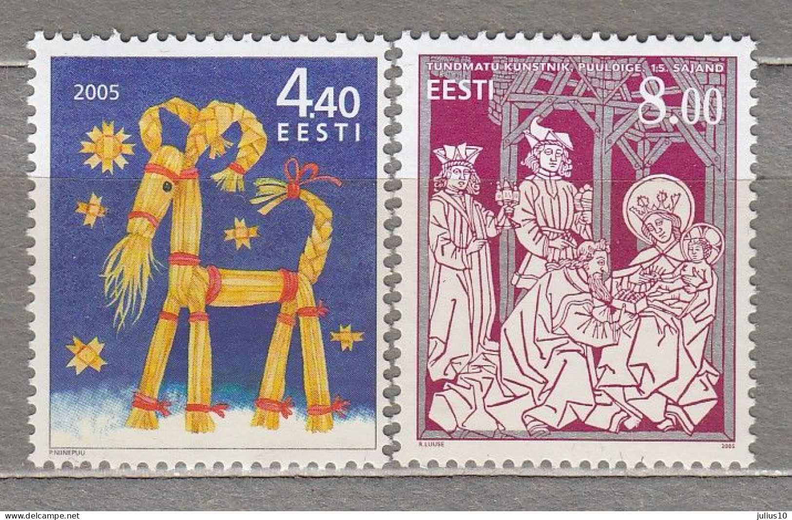 ESTONIA 2005 Christmas MNH(**) Mi 535-536 # Est354 - Estland