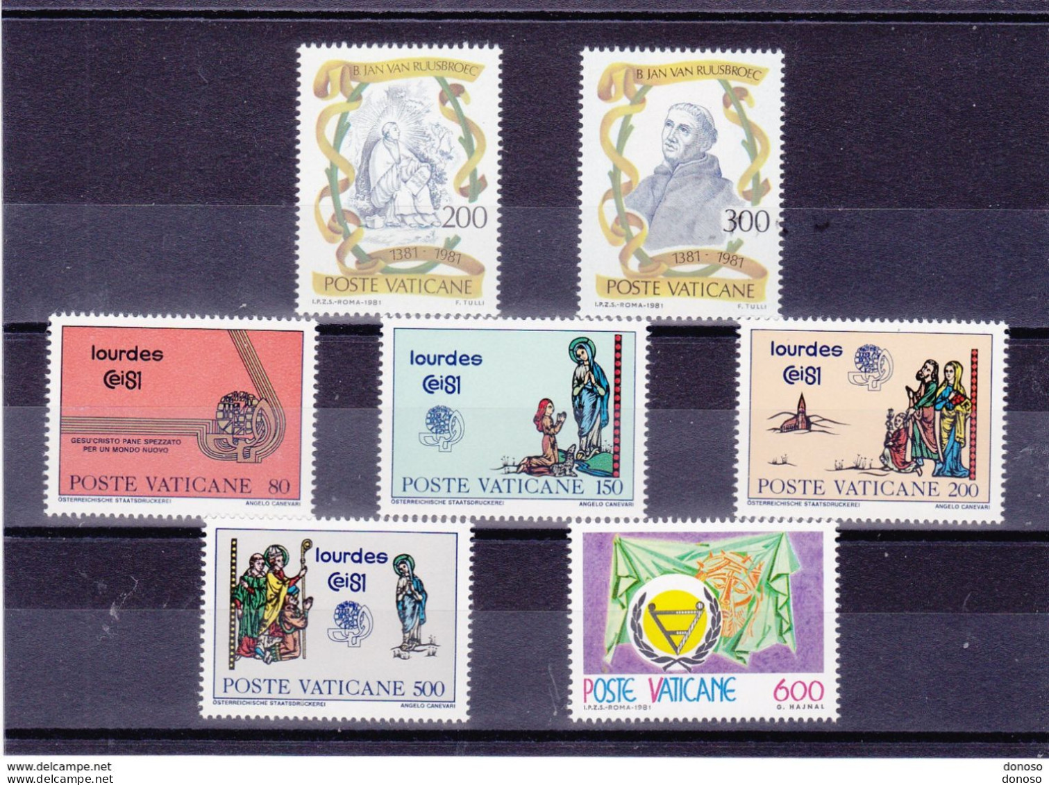 VATICAN 1981 Yvert 708-714 NEUF** MNH Cote 4 Euros - Neufs