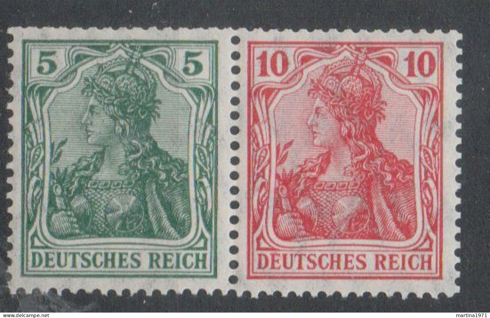 Z98/ Deutsches Reich Zusammendruck W 7Iab Geprüft Postfrisch/ ** - Postzegelboekjes & Se-tenant
