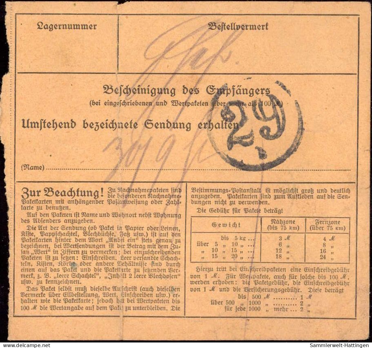 604032 | Bayern Abschied, Dekorative Paketkarte,  | Kronach (W - 8640), -, - - Lettres & Documents