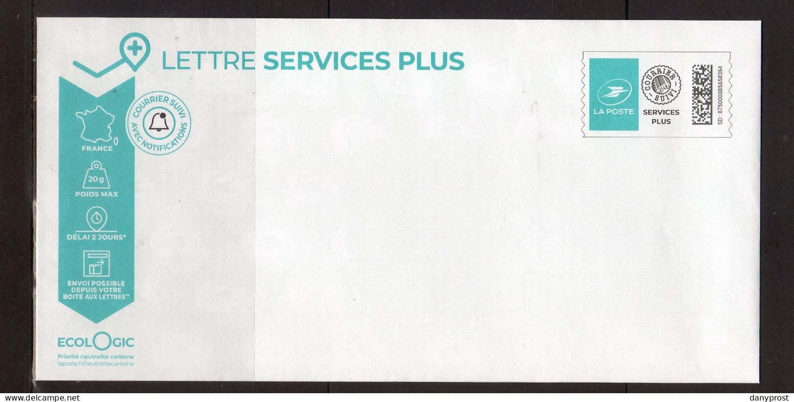 PAP-18980  "Lettre Service Plus 20g - FRANCE - COURRIER SUIVI-" AU VISUEL Sigle LA POSTE - Neuf** - PAP:  Varia (1995-...)