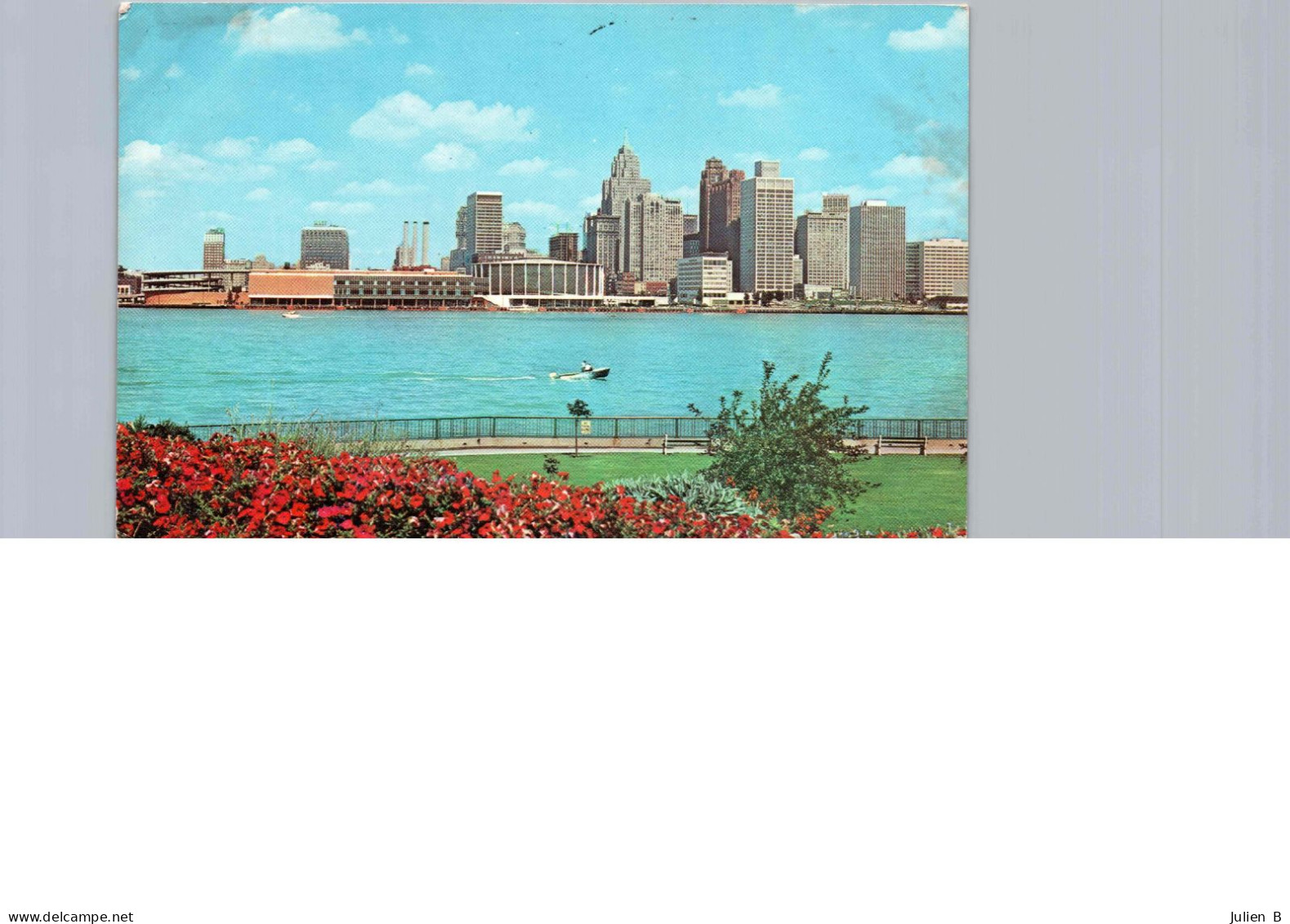 Detroit River Skyline, View On The City, 15 Avril 1968, Timbre US 13 - Detroit