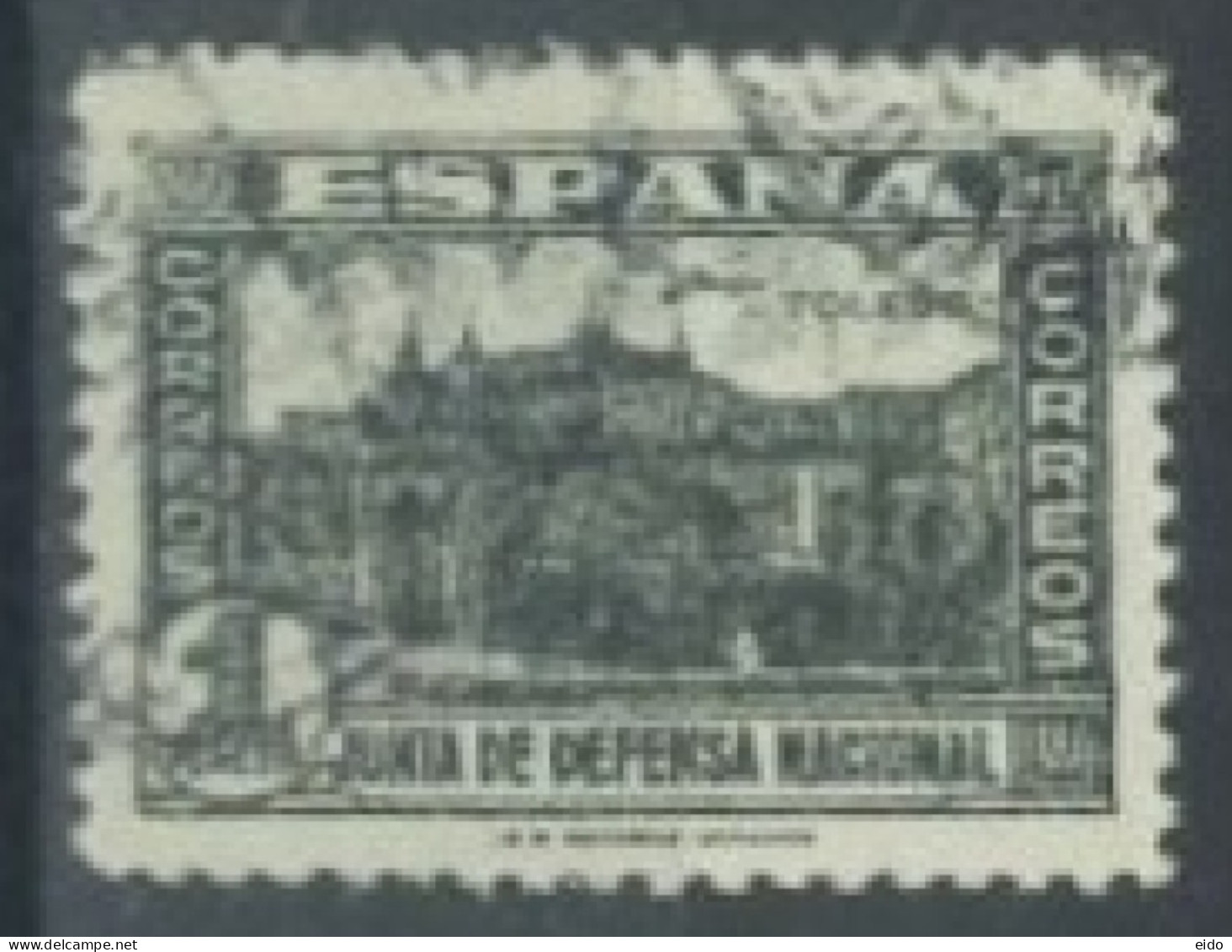 SPAIN,  1936 - AL CANTARA BRIDGE AND ALCAZAR, TOLEDO STAMP, # 632, USED. - Oblitérés