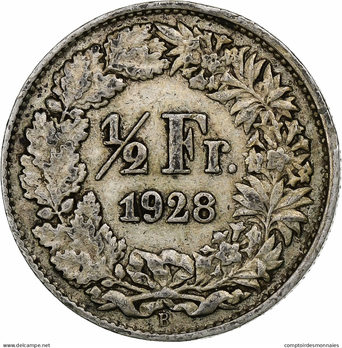 Suisse, 1/2 Franc, 1928, Bern, Argent, TTB, KM:23 - Autres & Non Classés