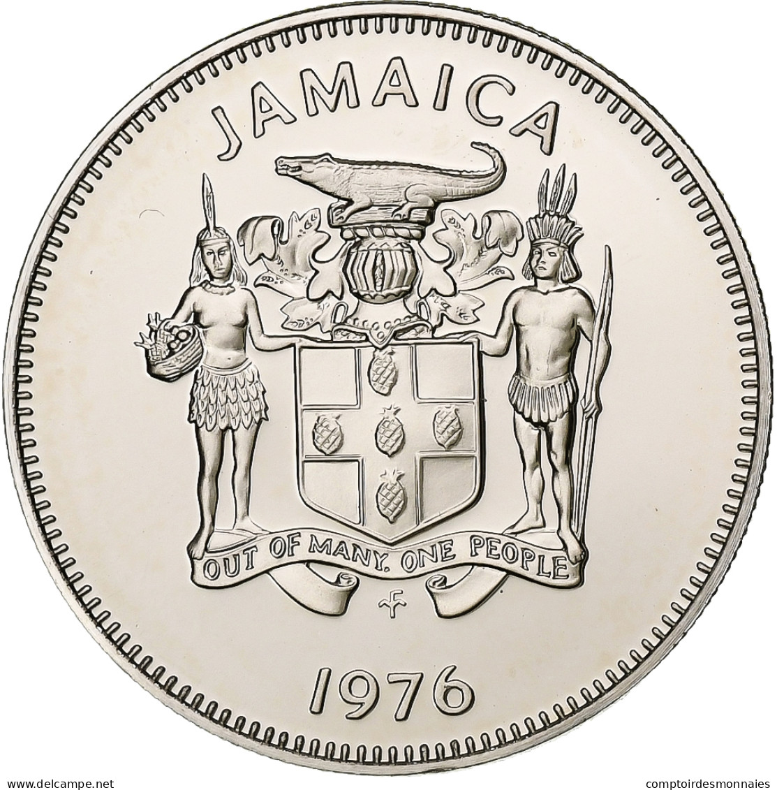 Jamaïque, Elizabeth II, 10 Cents, 1976, Franklin Mint, Cupro-nickel, FDC, KM:54 - Jamaique