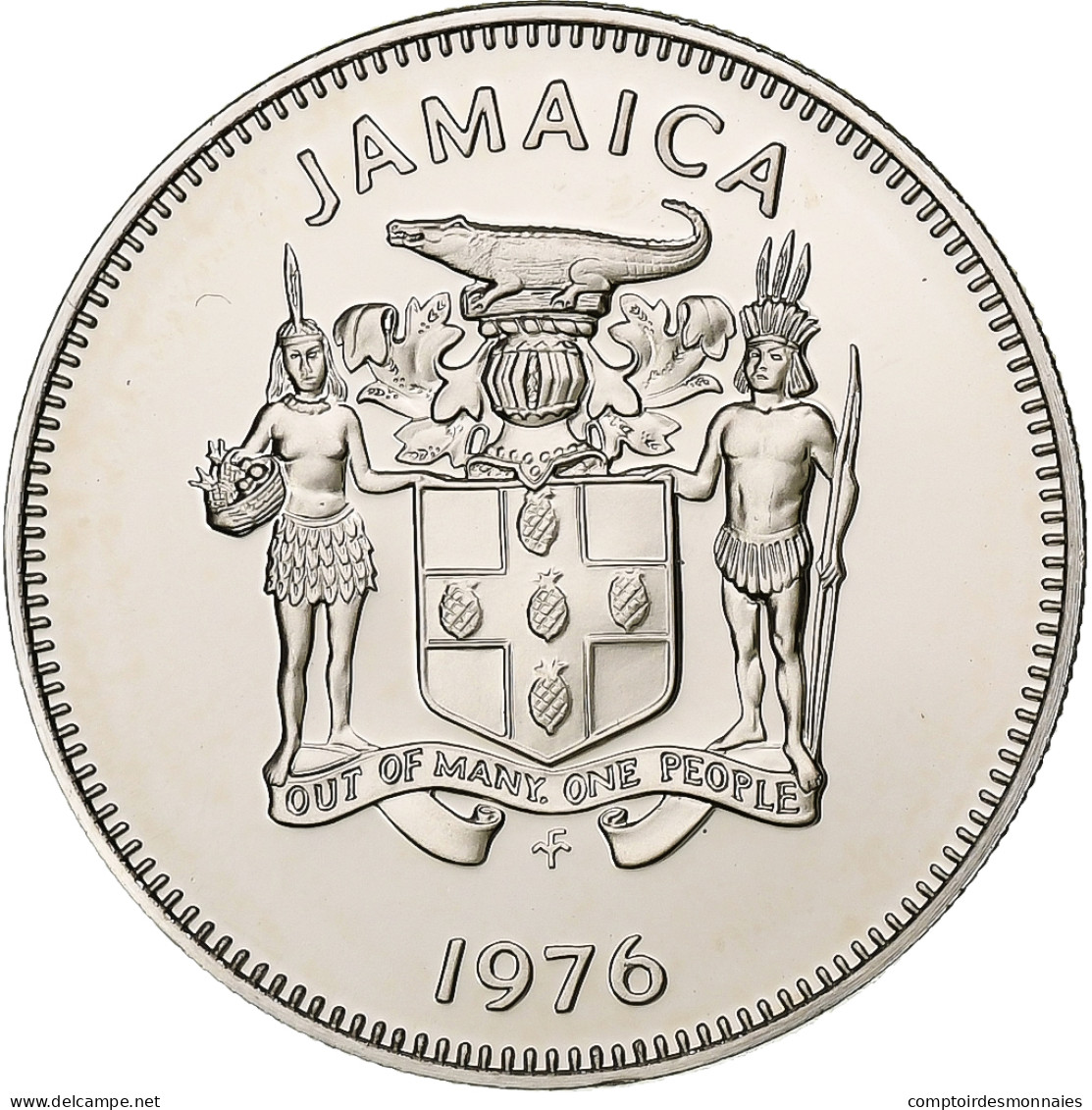 Jamaïque, Elizabeth II, 10 Cents, 1976, Franklin Mint, Cupro-nickel, FDC, KM:54 - Jamaica