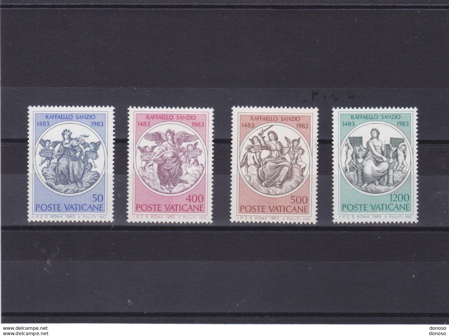 VATICAN 1983 Raphaël, Allégories De La Chambre Des Signatures Yvert 743-746, Michel 826-829 NEUF** MNH Cote 5 Euros - Unused Stamps