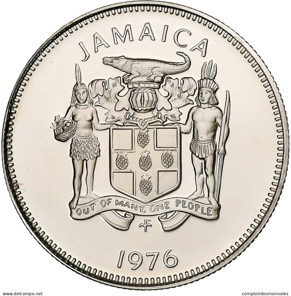 Jamaïque, Elizabeth II, 5 Cents, 1976, Franklin Mint, Cupro-nickel, FDC, KM:53 - Jamaica