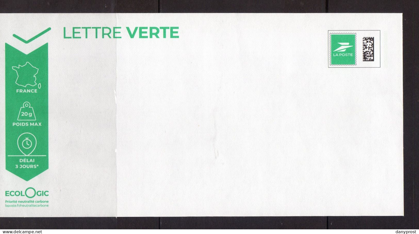 PAP-19099    "  Lettre Verte 20g - FRANCE-" AU VISUEL Sigle LA POSTE - Neuf** - PAP:  Varia (1995-...)