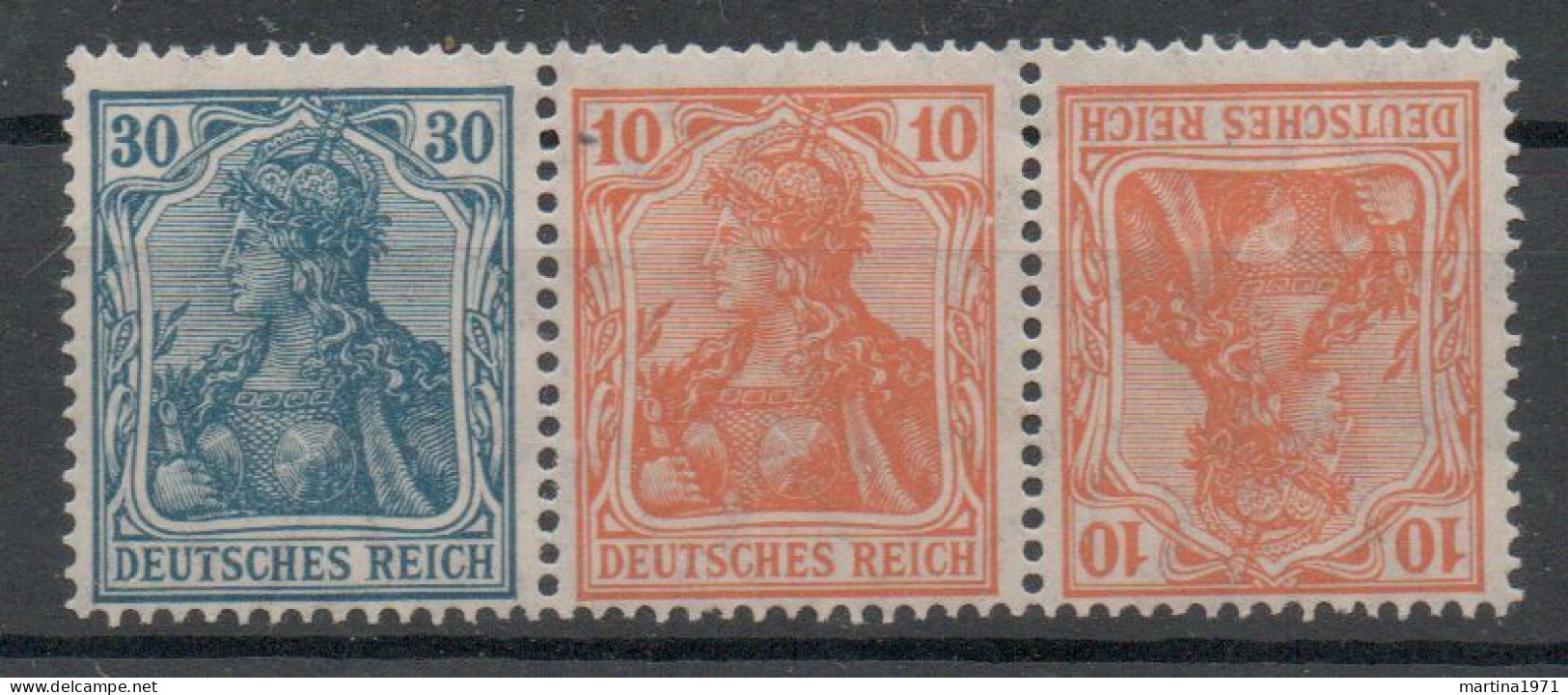 Z105/ Deutsches Reich Zusammendruck W 15 + K1 Postfrisch/ ** - Carnets & Se-tenant