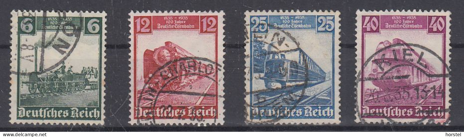 Dt. Reich - Mi. 580- 583 100 Jahre Deutsche Eisenbahn - Oblitérés