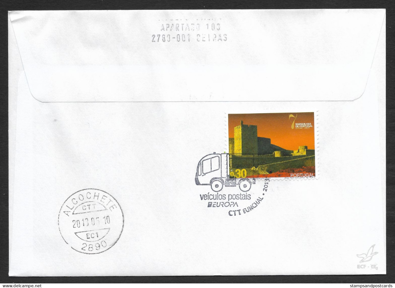 Portugal Madère Europa CEPT 2013 Voiture Poste Moto 4x4 Kawasaki KVF360 FDC Recommandée Madeira Postal Vehicles R FDC - 2013