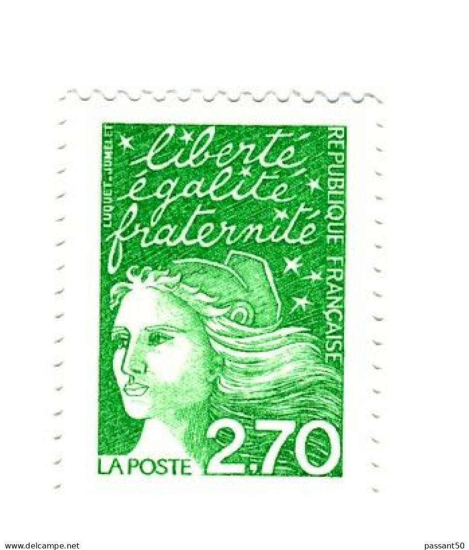 Luquet 2fr70 Vert YT 3091c Au Type II DE FEUILLE. Rare, Voir Le Scan. Cote Maury N° 3075 II : 7 €. - Unused Stamps