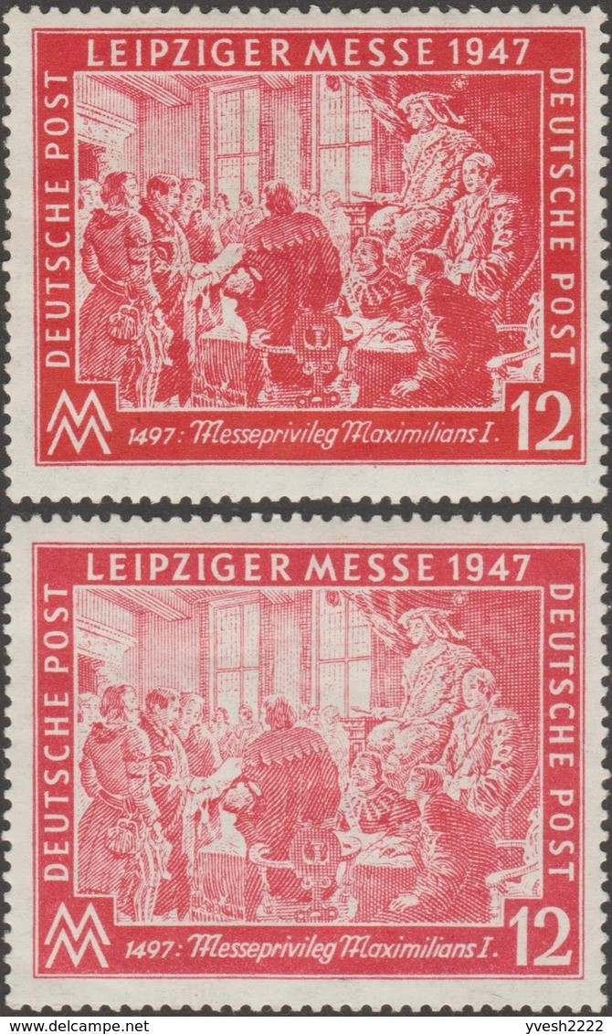 Occupation Interalliée 1947 Y&T 30 Michel 965. 2 Couleurs, Non Catalogué. Leipzig 1947, Maximilien Ier Habsbourg - Familles Royales