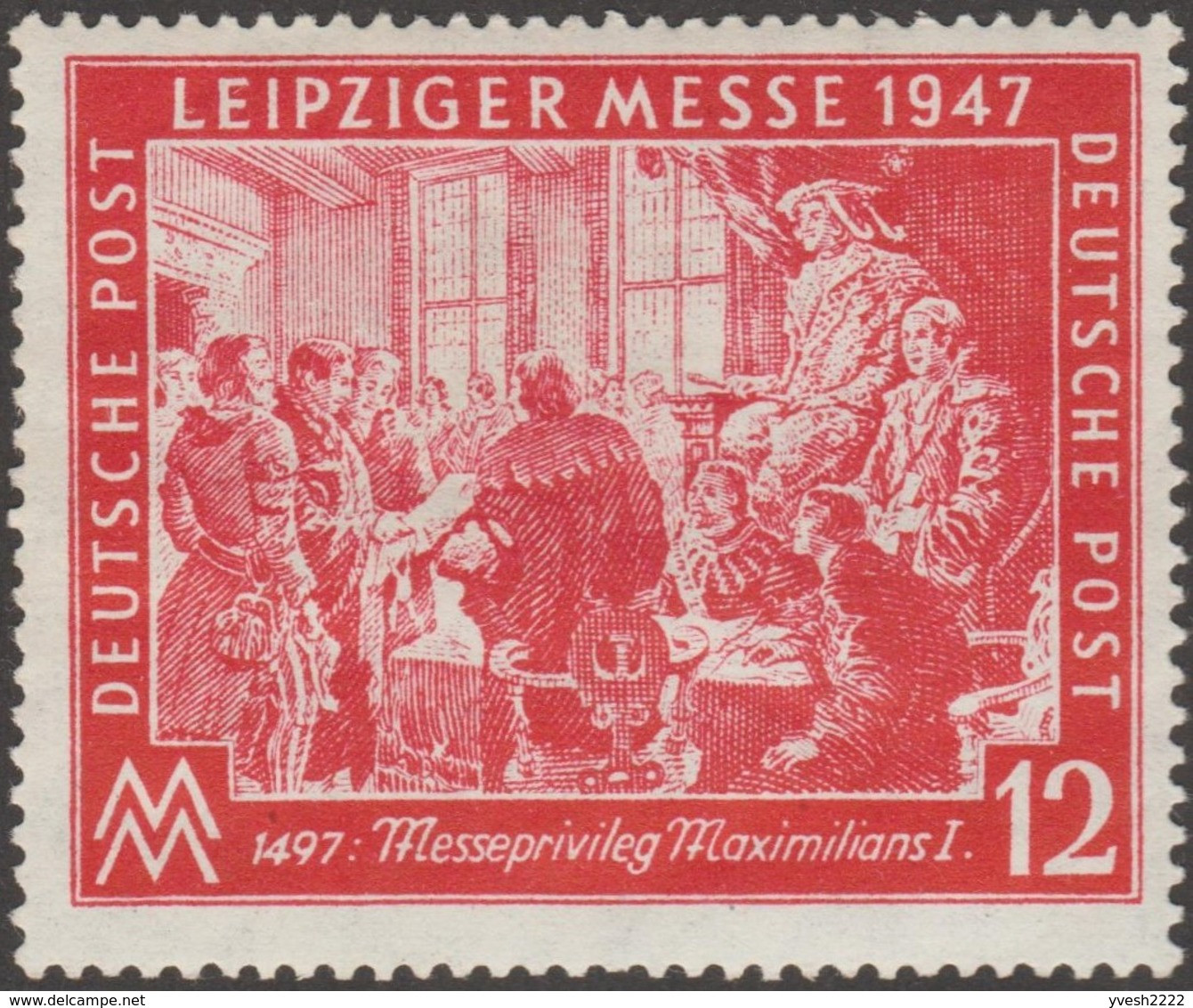 Occupation Interalliée 1947 Y&T 30 Michel 965. 2 Couleurs, Non Catalogué. Leipzig 1947, Maximilien Ier Habsbourg - Koniklijke Families