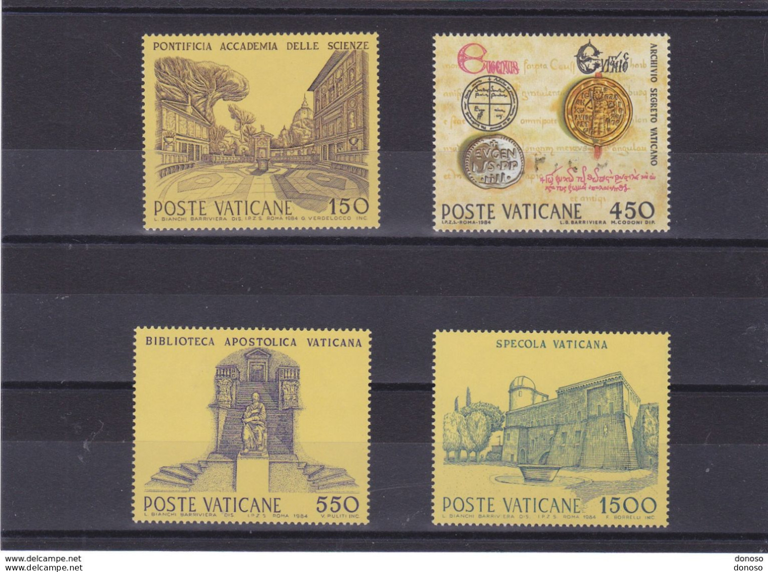 VATICAN 1984 INSTITUTIONS CULTURELLES Yvert 751-754, Michel 848-851 NEUF** MNH Cote 6 Euros - Neufs