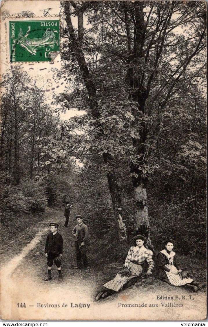 20064 Cpa 77 Env. De Lagny - Promenade Aux Vallières - Lagny Sur Marne