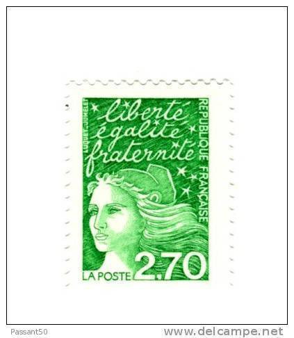 Luquet 2fr70 Vert YT 3091g Au Type I Avec GOMME MATE. Pas Courant, Voir Le Scan. Cote YT : 5 €, Maury N° 3075 Ic : 5 €. - Unused Stamps