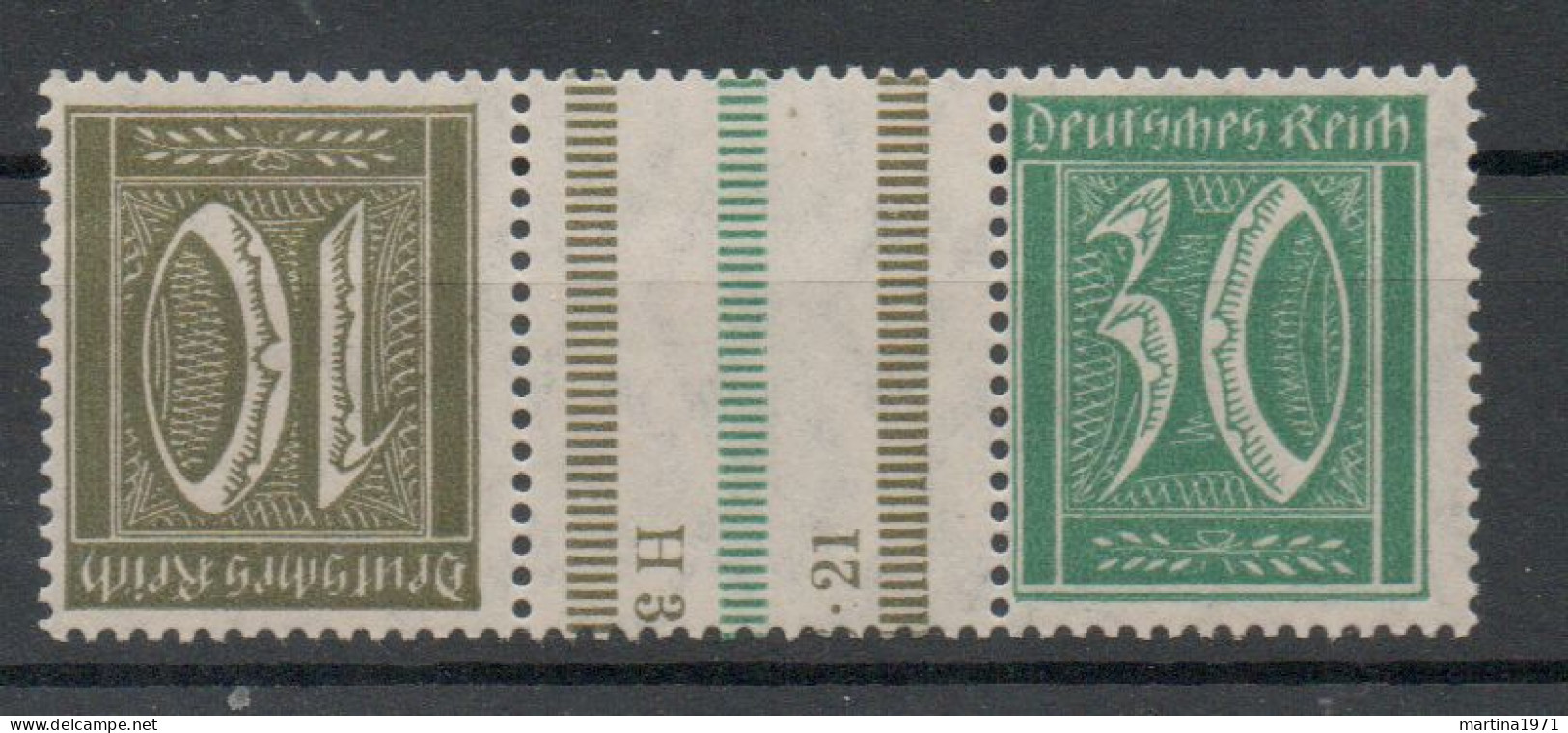 Z118/ Deutsches Reich Zusammendruck KZ9 Postfrisch/ * - Carnets & Se-tenant