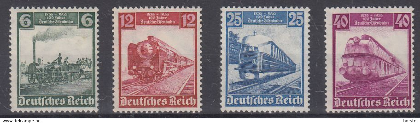 Dt. Reich - Mi. 580- 583 100 Jahre Deutsche Eisenbahn - Neufs