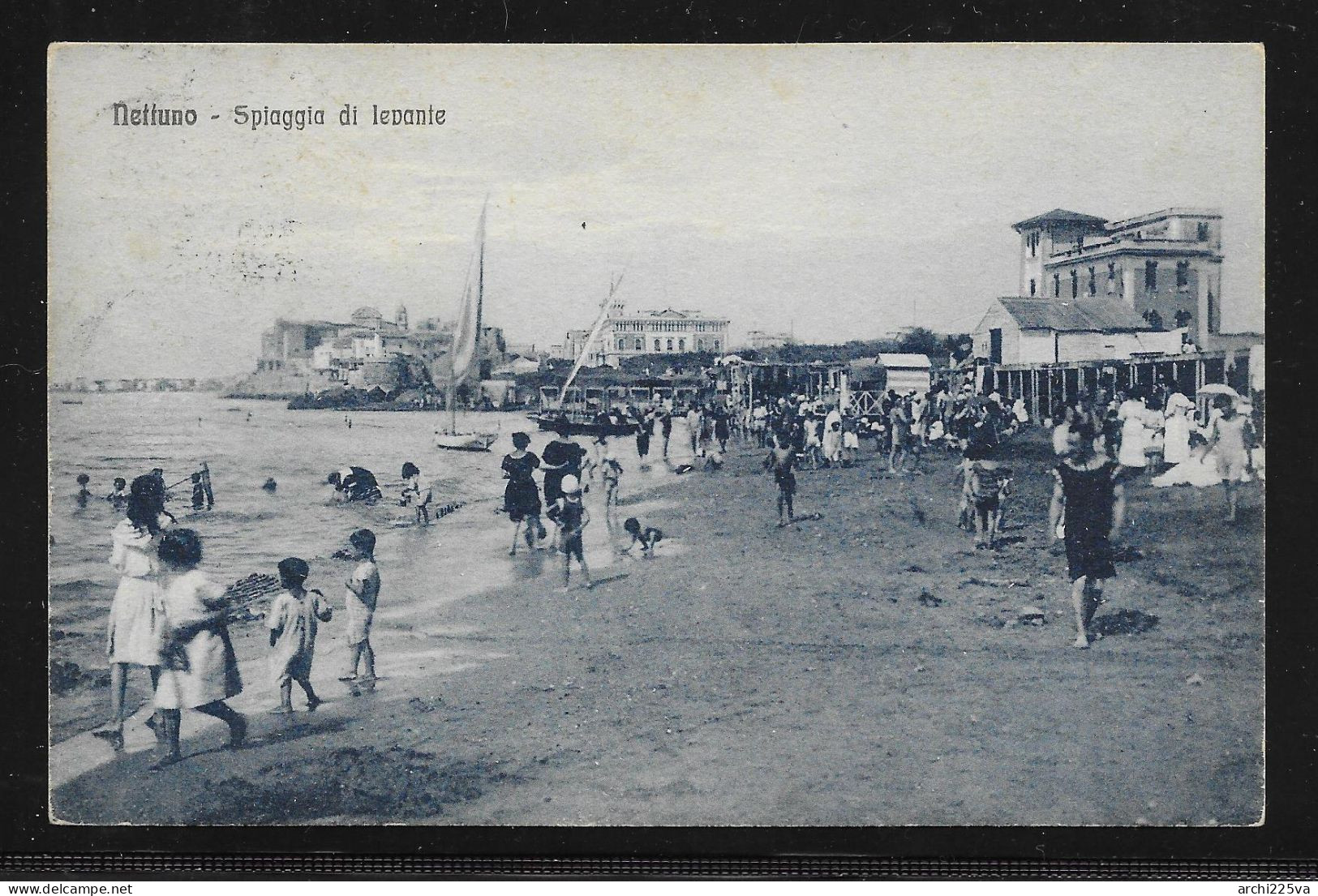 - CARTOLINA 1925 - NETTUNO - Roma Spiaggia Di Levante - Viaggiata E Animata - 60753 - Ediz. Ditta C. Pirro ️ - Panoramic Views