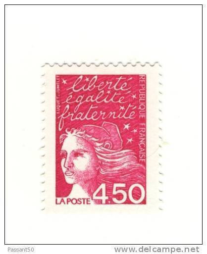 Luquet 4fr50 Rose YT 3096d Type II ( Oreille Cassée ) En GOMME MATE. Voir Le Scan. Existe Aussi En Gomme Brillante. - Unused Stamps