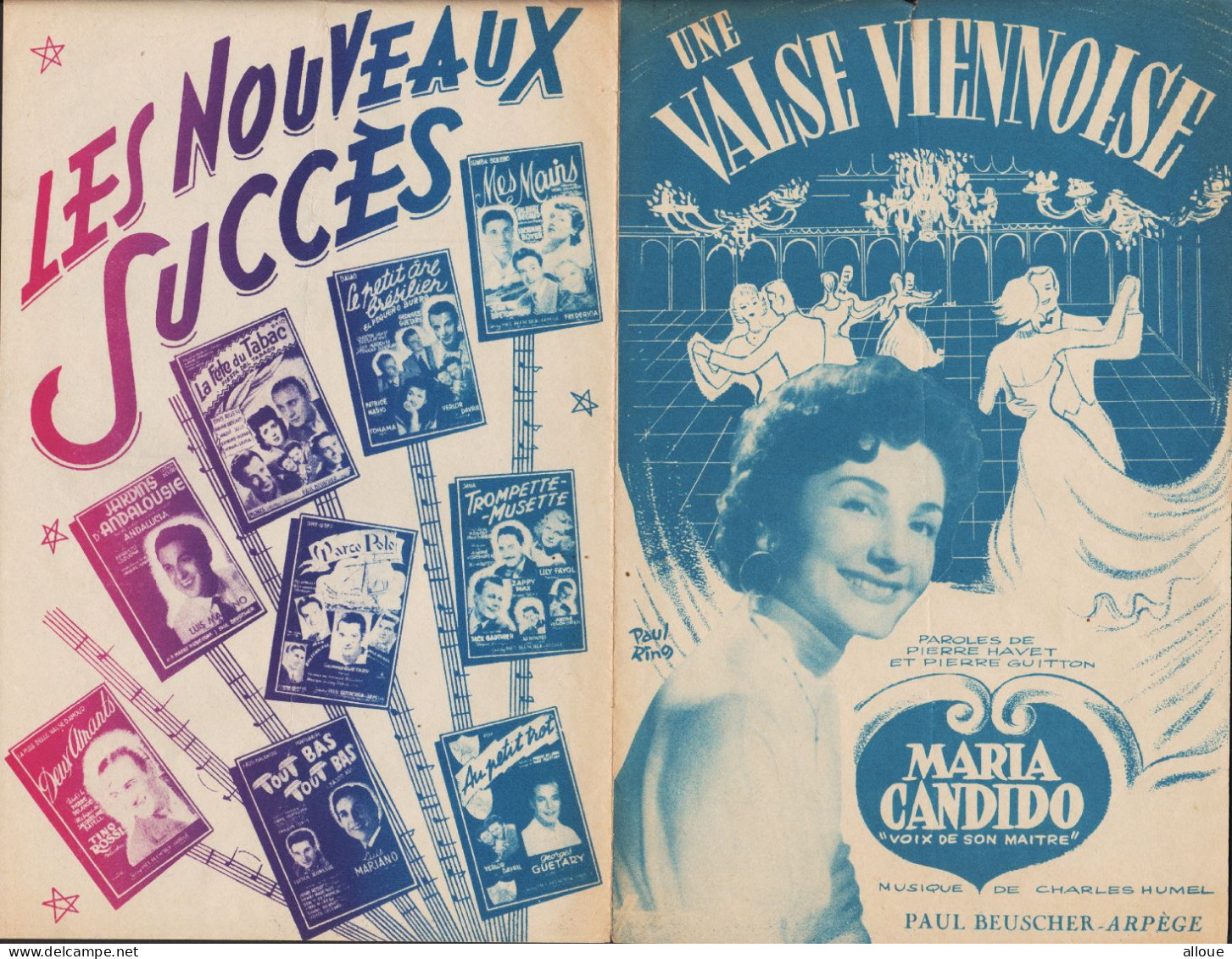 MARIA CANDIDO - UNE VALSE VIENNOISE - Partitions Musicales Anciennes