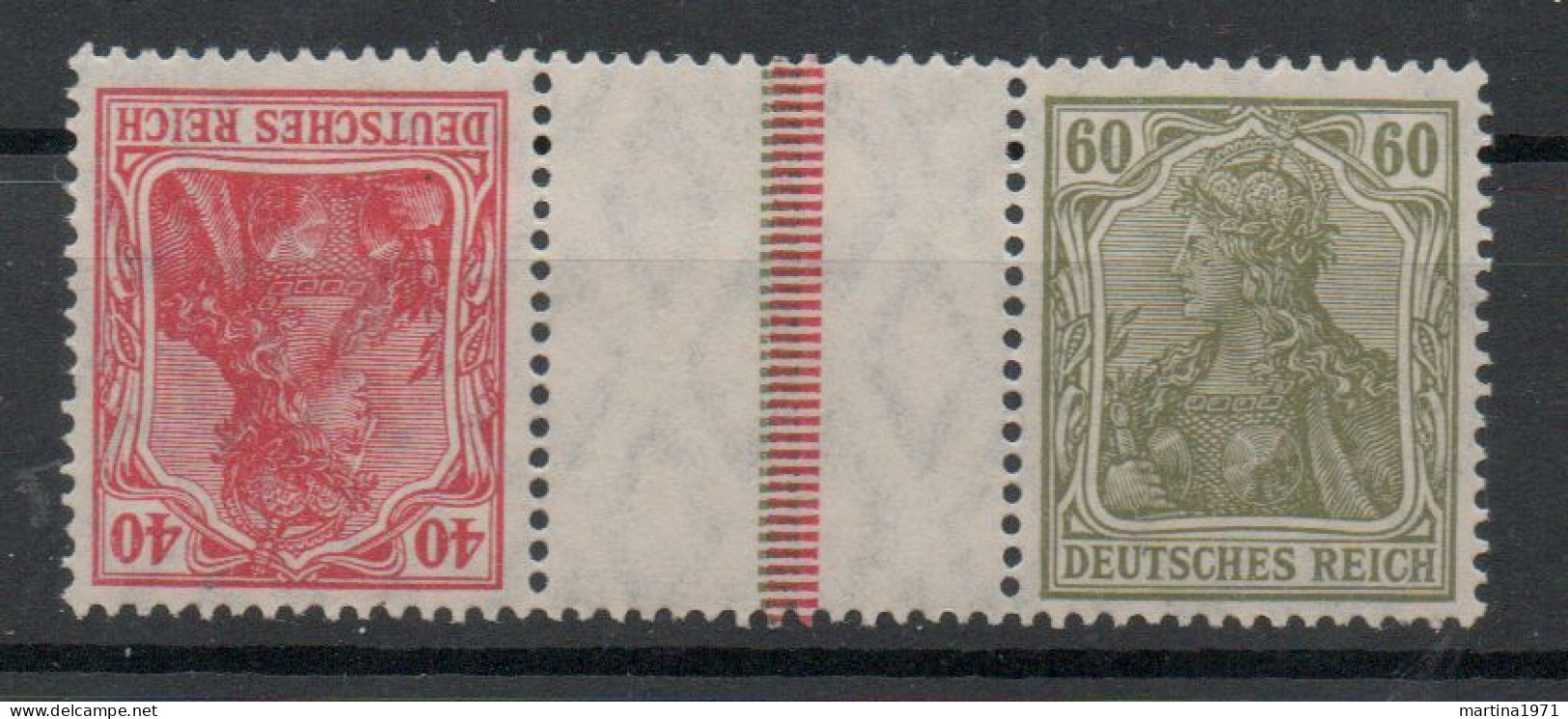 Z121/ Deutsches Reich Zusammendruck KZ6.2.1 Postfrisch/ * - Carnets & Se-tenant