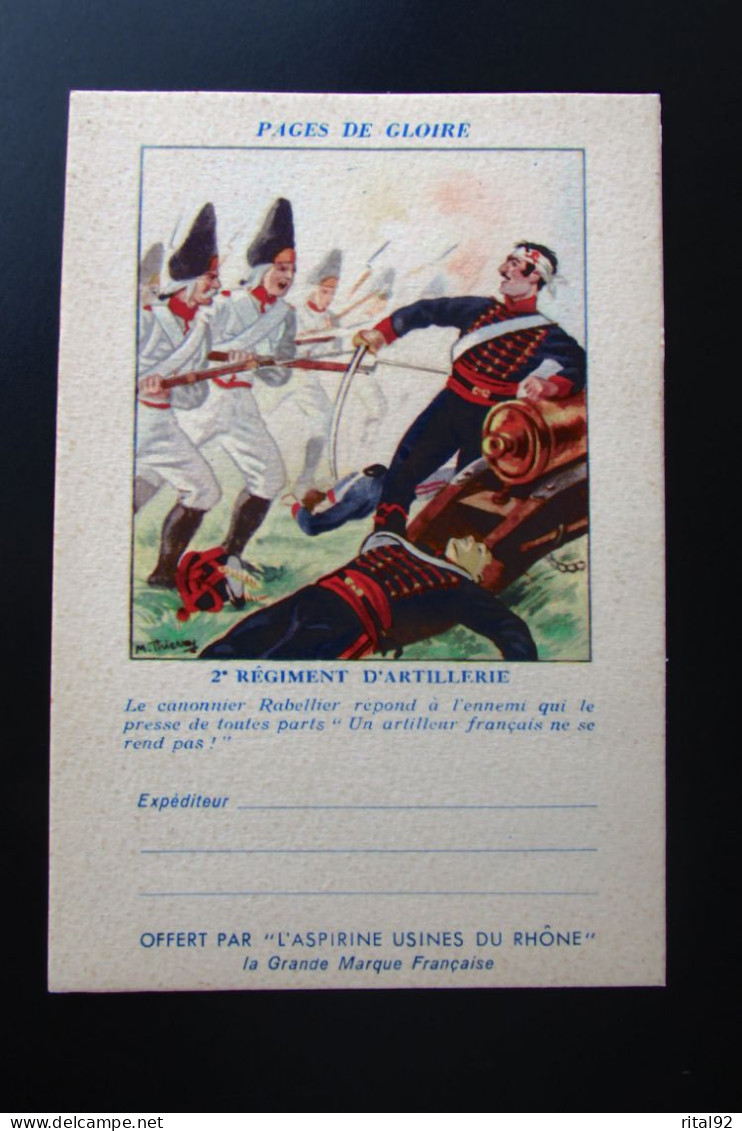 Cpa Militaire FM "L'ASPIRINE DU RHONE" - Pages De Gloire - Regiments