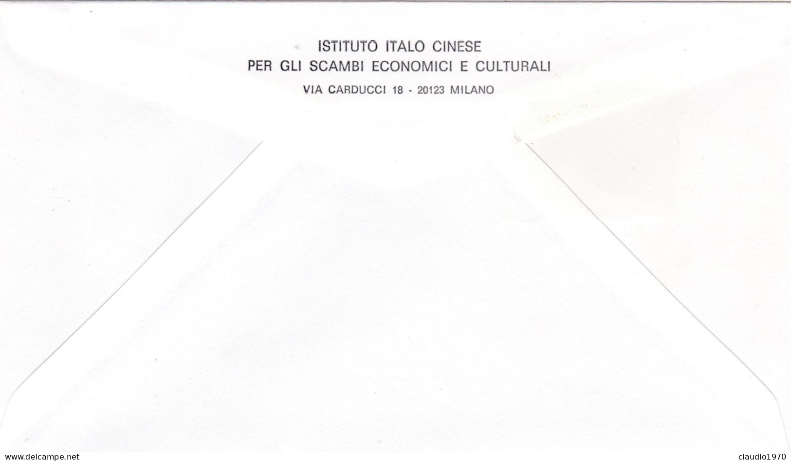 CHINA - BUSTA FDC - ISTITUTO ITALO CINESE PER GLI SCAMBI ECONOMICI E CULTURALI - MILANO - 62° RADUNO NAZIONALE ALPINI - 1980-1989